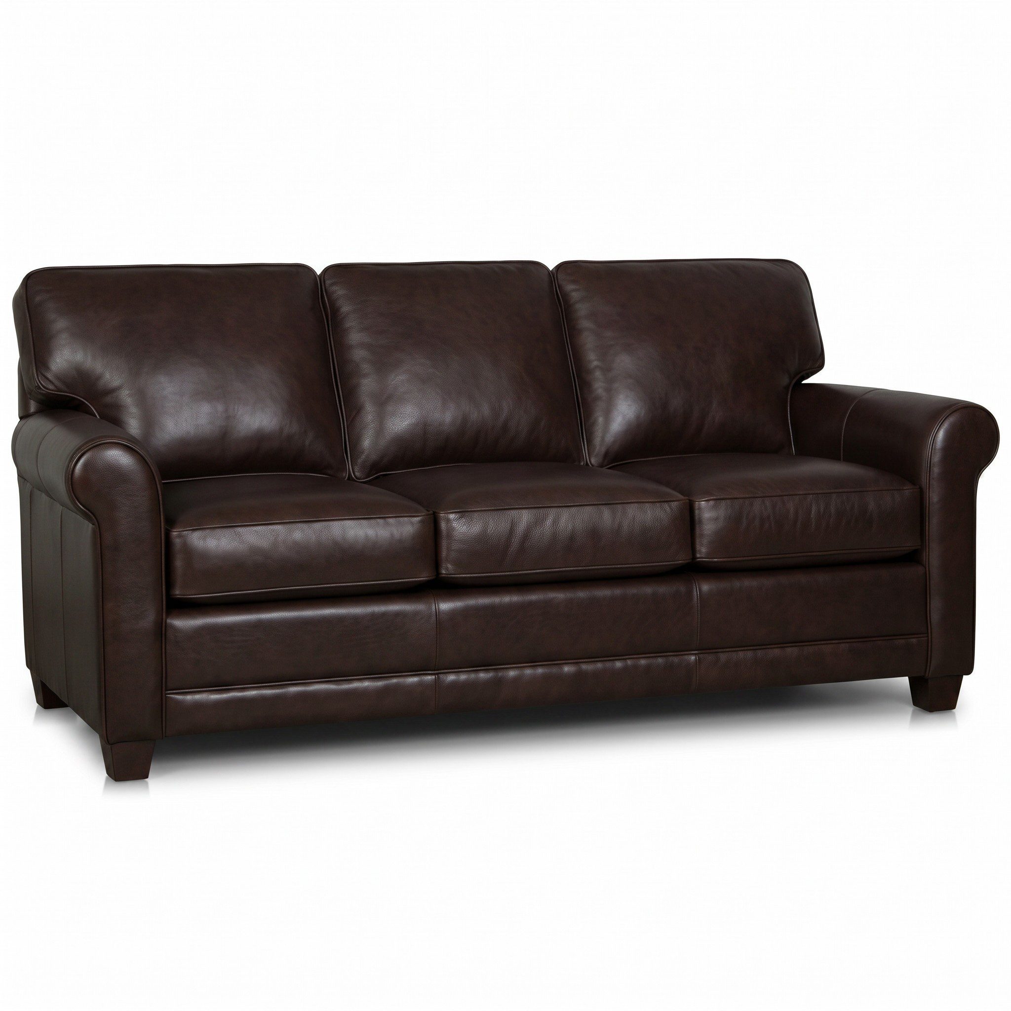 Smith Brothers 366 -Customizable American made Small Leather Sofa - Image 2