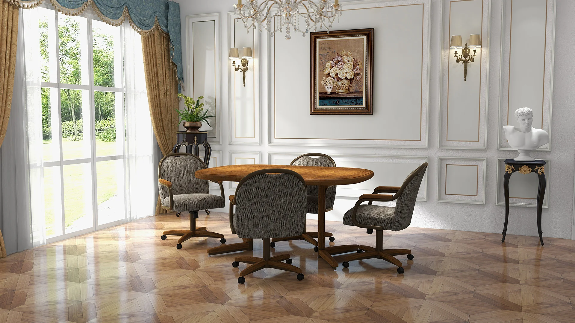 Chromcraft Dining - Customizable Caster Chair Dining - Image 5